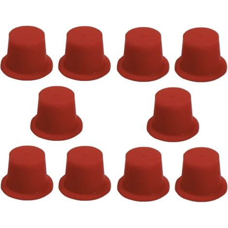 10 tappi antipolvere in plastica rossa, tappi terminali, raccordi, tappi di protezione per tubi flessibili/idraulici, diametro di lavoro 18,6 / 21,1 mm (1/2)