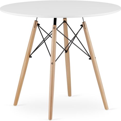 Mesa redonda Valora KOVA TODI blanca diámetro 90 diseño (1/4)