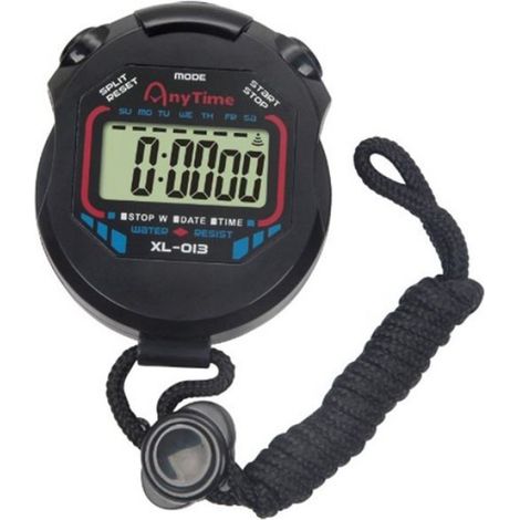 Chronomètre Numérique - Affichage Heures Minutes Secondes Date Jour - Pour Entraînement Sportif Course Fitness - 45 g - Noir (1/2)