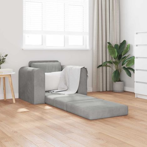 Sofá cama Gris claro 98 x 71 x 83 cm Terciopelo (1/5)