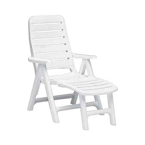 Grand Soleil Sillón Premiere de Resina 5 Posiciones con Reposapiés - Blanco