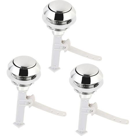 3pièces Bouton Poussoir Wc Simple Bouton (1/5)