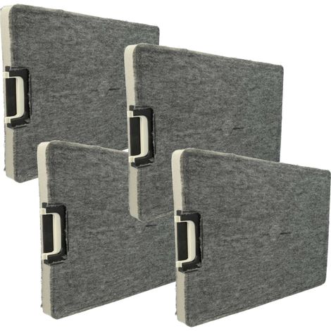 vhbw 4x Filtres à charbon actif remplacement pour Miele 5797941, DKF10 pour hotte aspirante - 30 x 20,8 x 2 cm