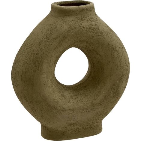 Vase Design en Dolomite "Bréa" 23cm Vert (1/4)