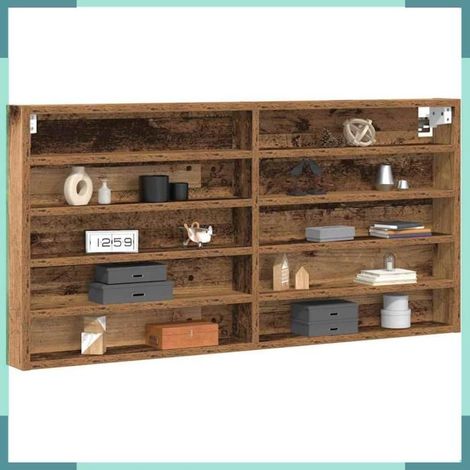 862294 Vitrine Bois Ancien 100 x 8,5 x 50 cm Bois d'ingénierie (1/5)