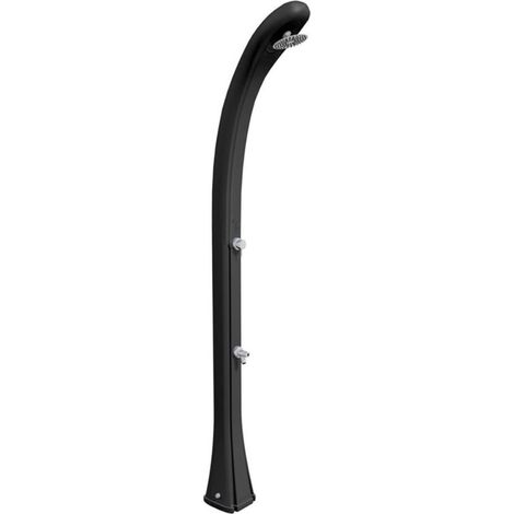 Doccia solare da esterno So Happy 28L Formidra - 216x24x26cm HDPE riciclabile - Risciacquo a pedale, soffione, miscelatore caldo/freddo -  - Antracite