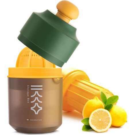 Manual Citrus Press, Juice Extractor Juicer, Orange/Lemon/Lemon Squeezer with Container, Dual-Use Manual Fruit Juice Extractor, Very Durable, Dishwasher Safe (1/5)