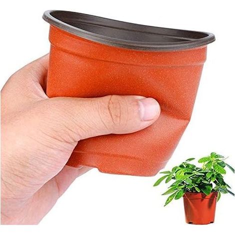 Pot De Fleurs - Plastique Souple - 10 Cm De Diamètre - Pour Semis Et Pépinière - 50 Pièces (1/5)