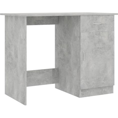 Schreibtisch Grau Beton 100x50x76 cm Ingenieurholz
