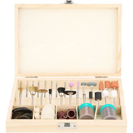 Ortviai Lot de 106 accessoires pour outil rotatif électrique ou pneumatique, tige 3 mm, meulage/polissage/ponçage (1/5)