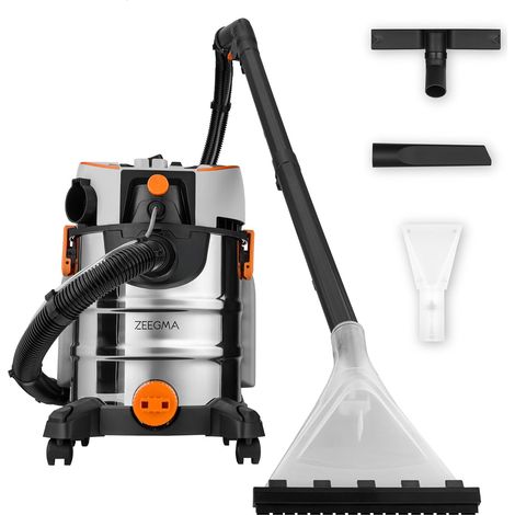 Aspirateur Eau et poussière ZONDER Pro Aqua 1400 W, pour Tapis, moquettes, escaliers, réservoir d'eau Propre de 4 l, Filtre et Jeu de suceurs de Lavage (1/5)