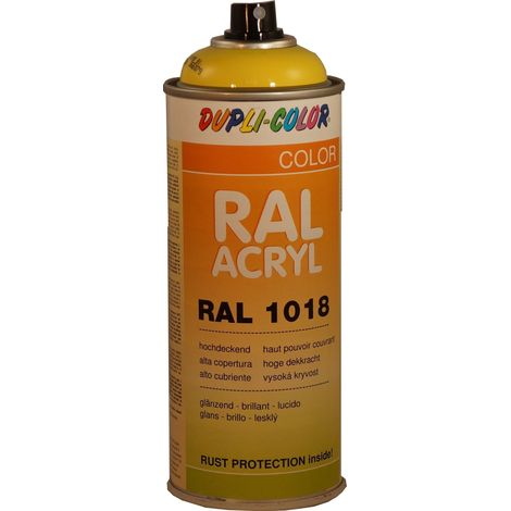 PEINTURE ACRYL RAL1018 JAUNE ZINC BRILLANT 400ML DUPLI COLOR (1/2)