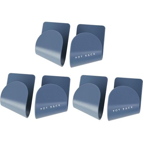 6pcs Support couvercle, ABS, fixation murale, gain de place, cuisine, salle de bain (1/5)