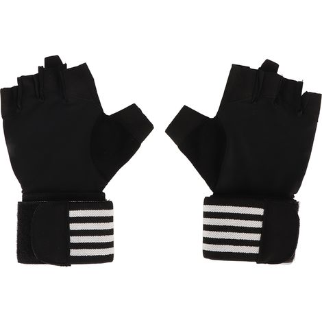 Gants d'entraînement demi-doigts avec sangle de poignet pour musculation et fitness