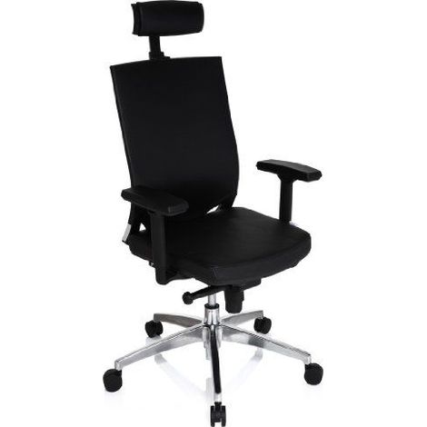 Siège bureau / Siège de direction PORTO MAX HIGH, assise tissu/dossier tissu maille noir hjh OFFICE