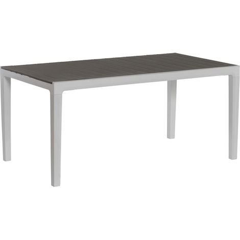 Tavolo da Giardino in Polipropilene Effetto Legno Colore Bianco e Cappuccino Modello Harmony Keter (1/3)