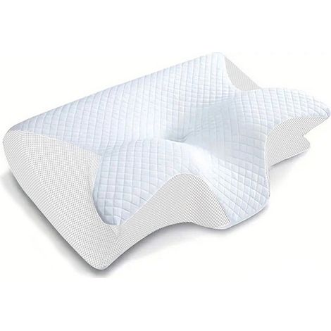 [LLC] Oreiller cervical viscoélastique, oreiller orthopédique ergonomique 2 en 1 pour soulager les douleurs cervicales, oreiller de soutien profilé-AquaForge (1/5)