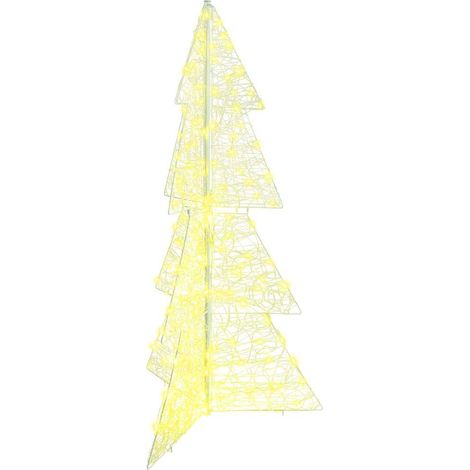 Árbol de Navidad con 160 LED Cálido 150 cm Acrílico vidaXL