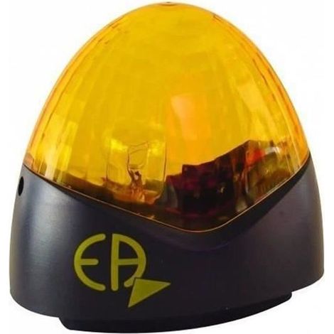 Accessoire de portail - Feu clignotant Orange - 230V - 40W - Signalisation automatique