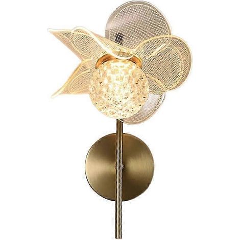 Applique murale florale moderne 2025 6W, intensité variable, abat-jour en acrylique transparent pour salon, chambre et couloir (1/5)