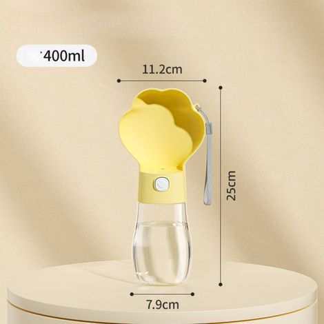 Gourde portable pour chiens lors des sorties(Jaune-400ML)