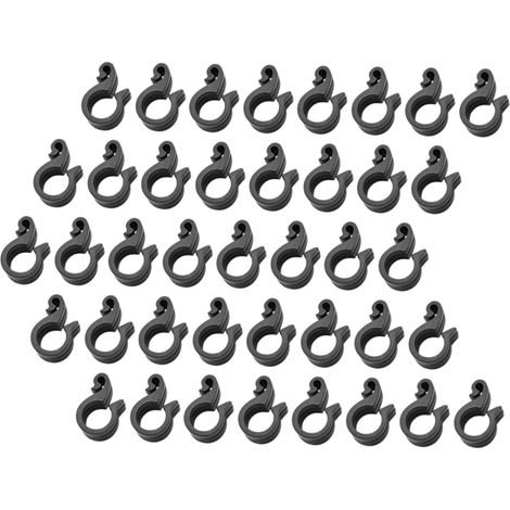 100 Clips de Fixation pour Tube D’irrigation en Plastique Noir, Installation sans Outil, Fixation Sûre et Jardins  Installation Rapide, et Jardins, Accessoires D’irrigation pour Système Goutte-à-goutt (1/5)