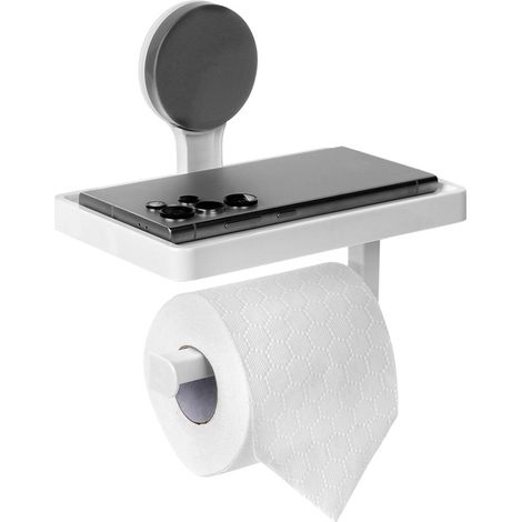 Toilettenpapierhalter mit Saugnapfablage, kein Bohren erforderlich, Badezimmer