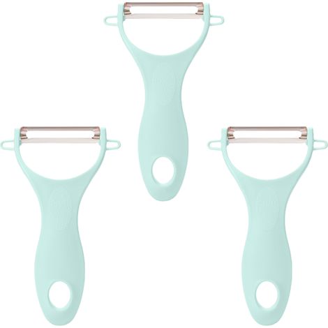 Éplucheuse Légumes - Couteau Éplucheur Inox 3-en-1 Pour Pommes de Terre Carottes Courgettes - Set de 3 Pièces (1/5)