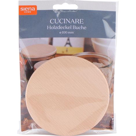 Holzdeckel Cucinare 100 mm Weck, Buche mit Silikonring (1/4)