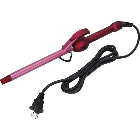 Mini fer à friser électrique 16mm, lisseur professionnel anti-brûlure avec réglage de température, outil de coiffure 110-240V prise US (1/5)