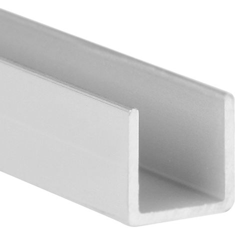 Profilé en U aluminium anodisé mat 10x10mm – Longueur 1m – Épaisseur 1mm – Pour métallerie et construction – REI (1/5)