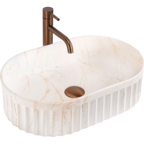 Lavabo Da Appoggio Rea Georgia Beige (1/4)