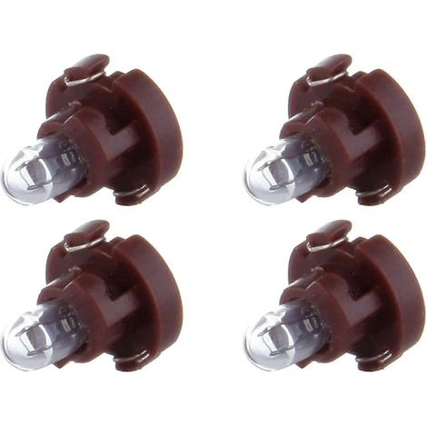 Lot de 4 ampoules halogènes de rechange pour tableau de bord, climatisation, combiné d'instruments, cadrans, blanc chaud, T4.2 néo wedge [jkw] (1/5)