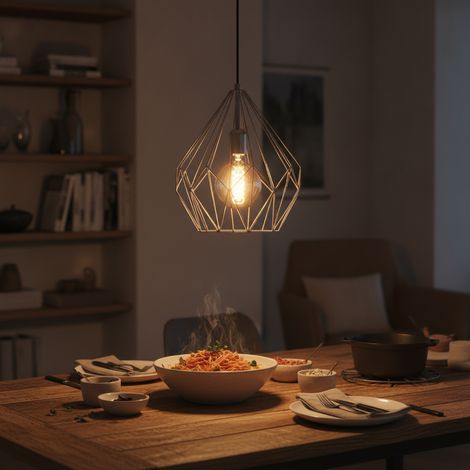 Lampe suspendue grise Carlton Ø 31cm - E27 - 43018 (1/3)