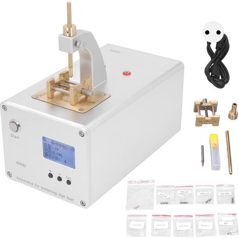 Poste à souder 2-en-1 pour réparation de montres, outil de soudage à pieds pour horloger, prise UE 220V, fer à souder et station, équipement de bricolage. (1/5)