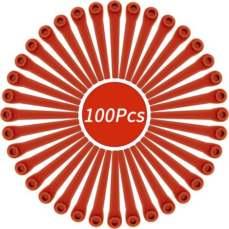 100er-Packung Sechskant-Kunststoffmesser für Rasenmäher-Zubehör 450Li 9823 (1/5)