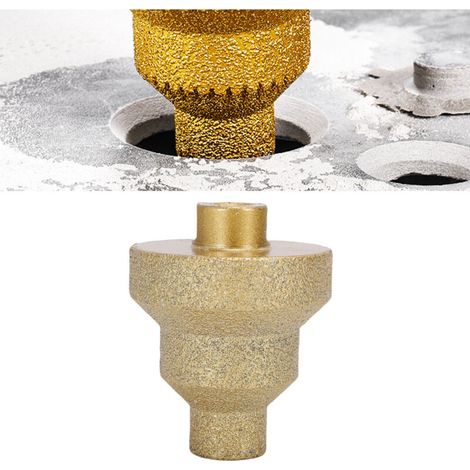 Gelöteter Diamantstufenbohrer, mehrlagige konische Reibahle, M10-Gewinde, Durchmesser 20 mm, 35 mm und 50 mm (1/5)