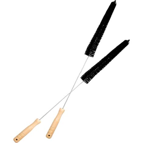 Brosse de nettoyage à long manche en nylon et bois pour sèche, linge (1/5)