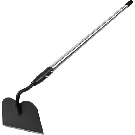 Houe de jardin, outil de jardinage à manche long avec prise antidérapante souple, manche en acier inoxydable de 142 cm, houe robuste avec lame durable, pour le creusement, le desserrage, le (1/5)