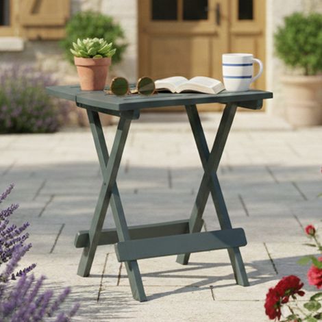 Dmora Quadratischer Camping-Klapptisch, Made in Italy, 44x50x44 cm, grüne Farbe (1/3)