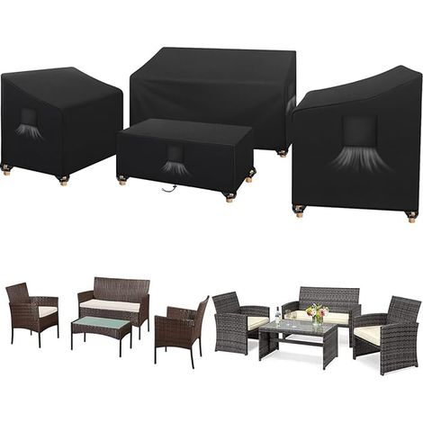 Outdoor Furniture Cover Furniture Cover Patio Covers Garden Waterproof Bench Cover Black