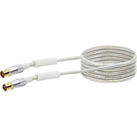 Schwaiger Antennen Anschlusskabel KVKHD15 531 (110dB) transparent, 1,5m, Ferritkern, 1x IEC Stecker Antennen & Koaxkabel (1/2)