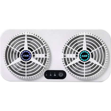 1 ventilateur d'extraction pour fenêtre, double usage voiture/maison, ventilation et purification de l'air, vitesse réglable, blanc (1/5)