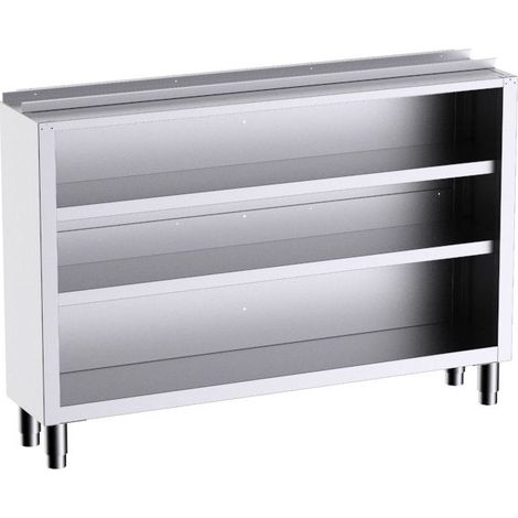 Table Inox de Comptoir 2 Étagères sans Plan de Travail - Profondeur 350 mm - Distform