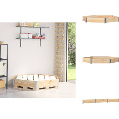 Lit surélevé hexagonale 160x160 cm bois de pin massif - Jardiniere Exterieure - Bac A Fleurs - Lit Surélevé - Jardin Design - Pot Plante (1/5)