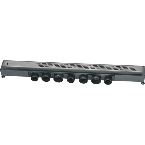 Wirquin – Caniveau de douche à l'italienne Venisio 800 mm – Grille inox 43 mm – Goulotte monobloc siphonnée – Débit rapide – Installation facile (1/5)