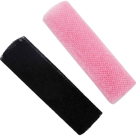 Juego de 2 esponjas exfoliantes de malla africana para el cuerpo, paño de baño, toalla de ducha, exfoliante para la espalda y la piel, para uso diario o como pequeño regalo (naranja, rosa). (1/5)