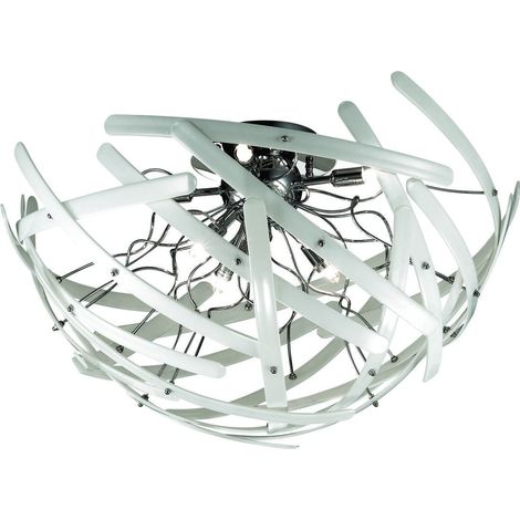 Lámpara de Techo Vergato, Estructura de Vidrio, Blanca
