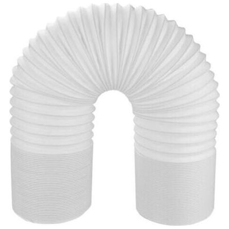 Tuyau d'évacuation pour climatiseur mobile - 130mm x 2m (PP renforcé, armature acier, extensible, rotation gauche) - Accessoire climatisation portable (1/4)