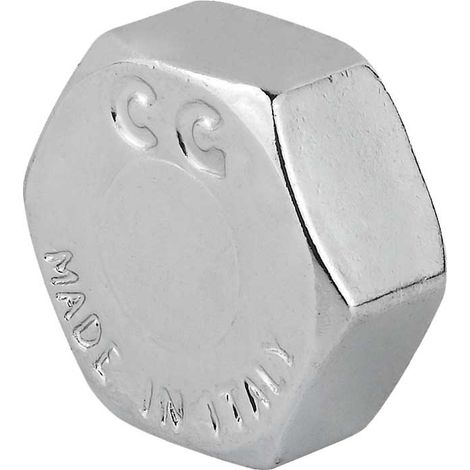 TAPPO FEMMINA ESAGONALE IN OTTONE CROMATO 1/2